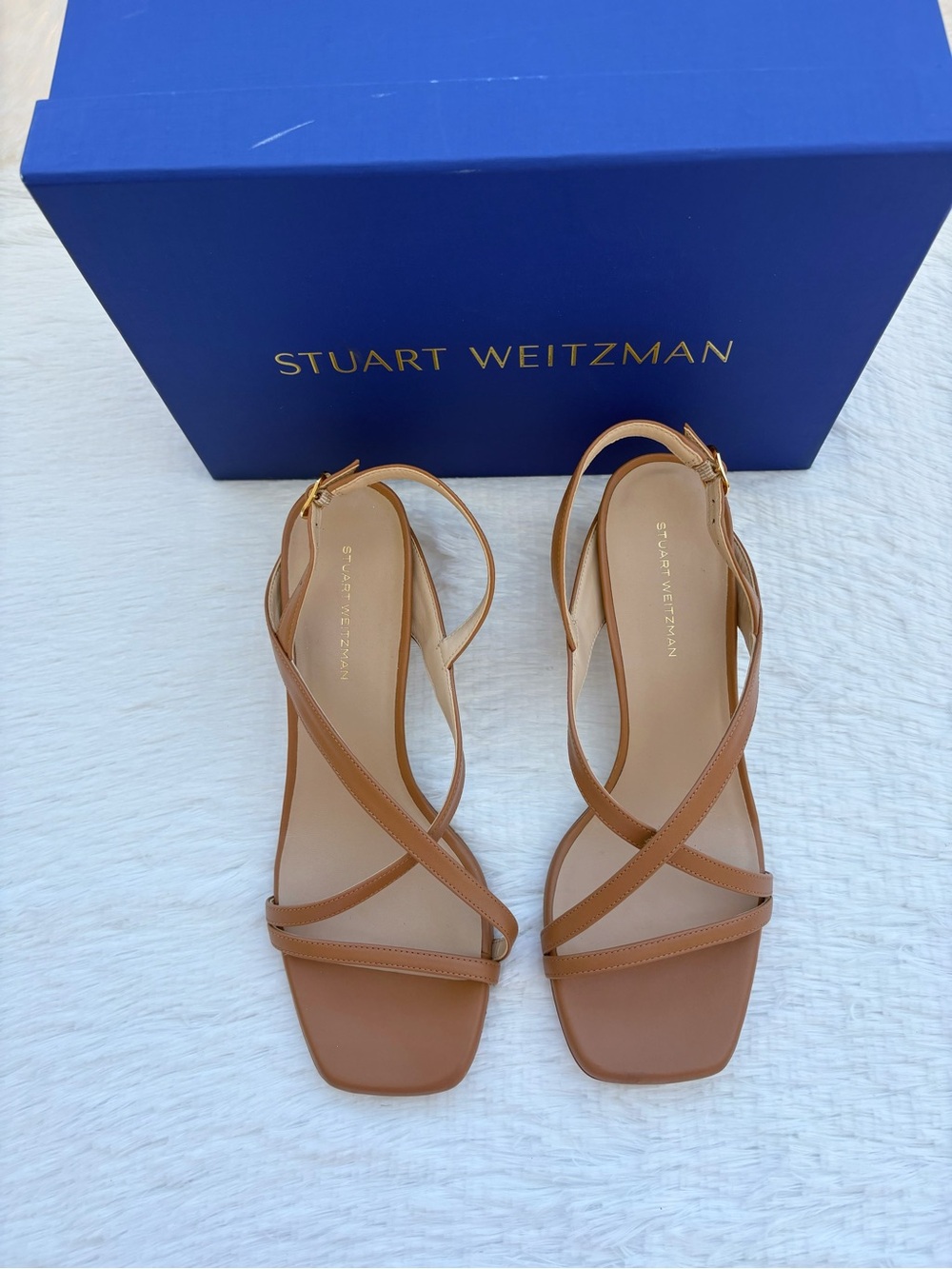 Stuart Weitzman Oasis 50MM Leather Sandals